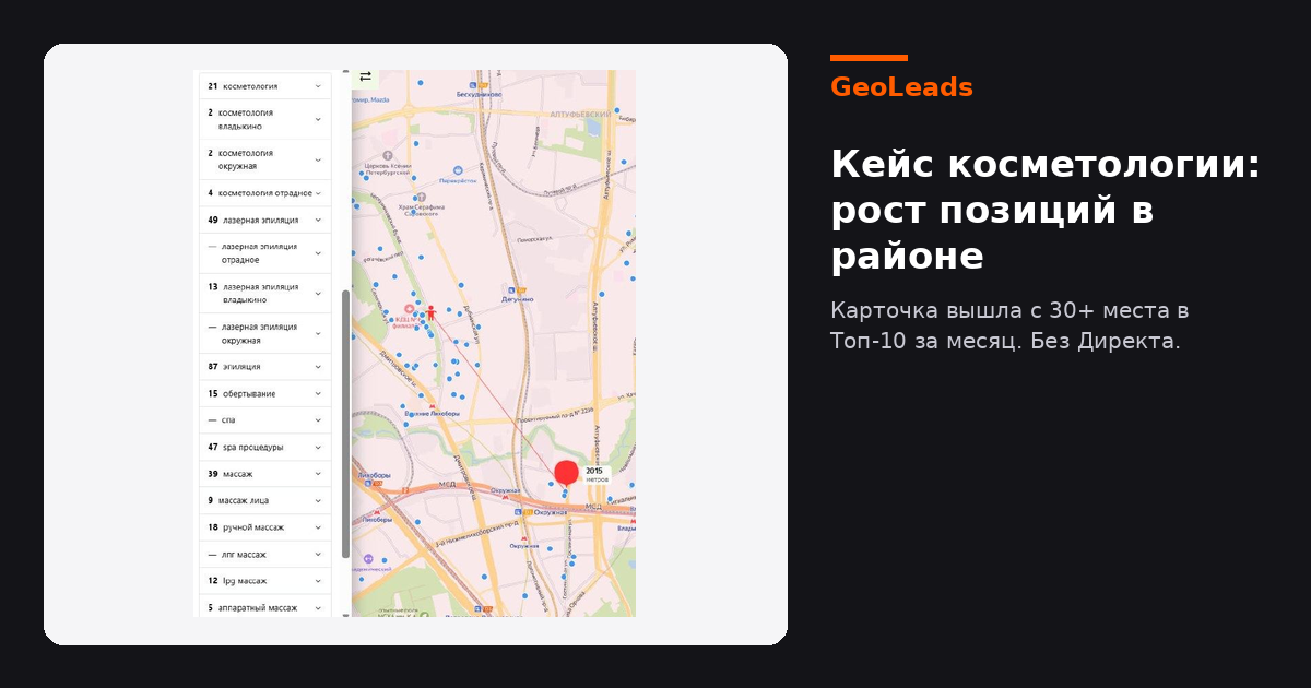 Обложка кейса CHI-CHI: +131% за месяц, косметология в Яндекс.Картах
