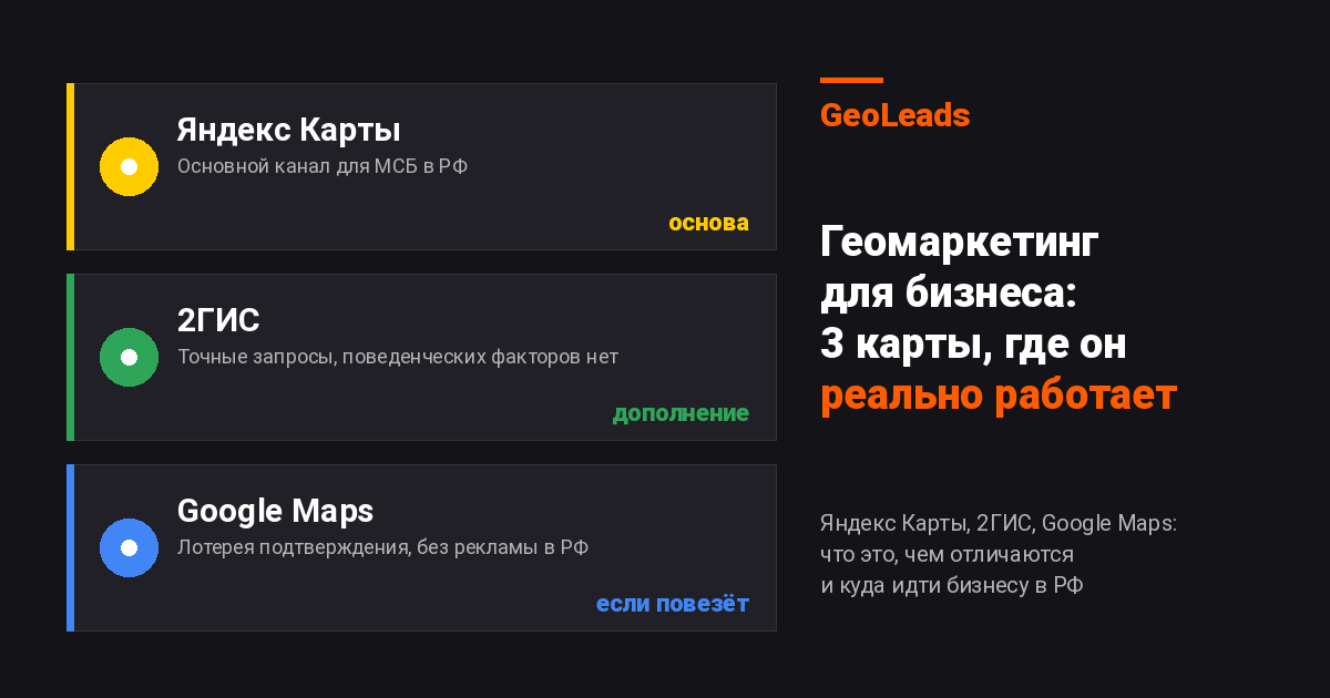 Геомаркетинг: что это и как продвигать бизнес в Яндекс Картах, 2ГИС и Google Maps